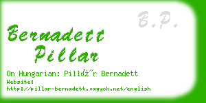 bernadett pillar business card